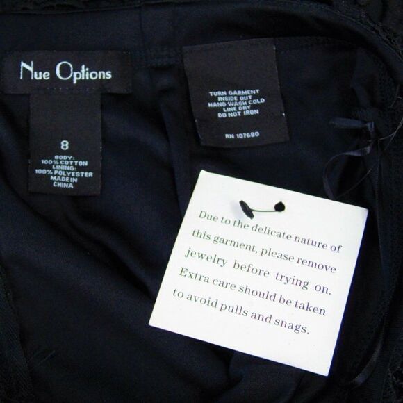 NUE OPTIONS Black Floral Battenberg Lace Skirt - Picture 6 of 7